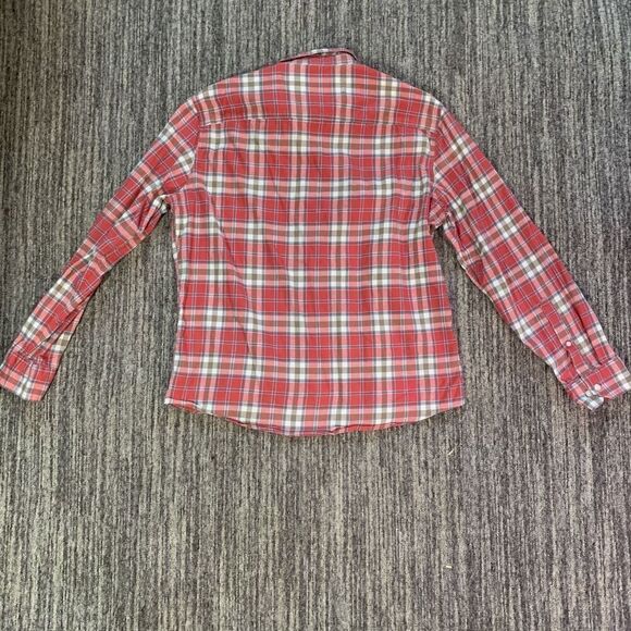 Apt 9 Men’s Size Large Casual Button Down Shirt Red Plaid Long Sleeve Collared - Picture 6 of 6
